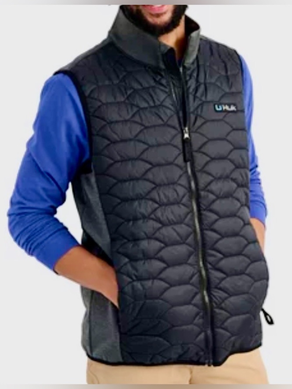 Brand New w/ Tags HUK Men's Scale Hybrid Vest Size XL Extra Large Navy/Gray